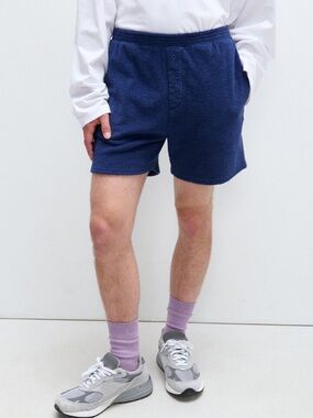 Men’s American Vintage Navy Blue Terry Shorts